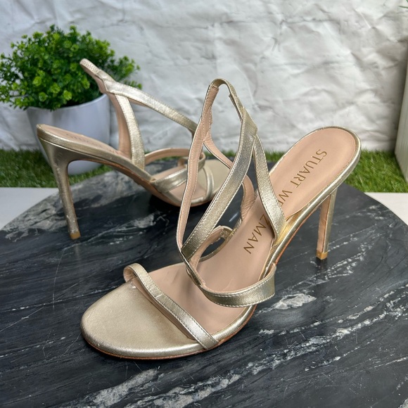 Stuart Weitzman
Women's Soiree 100 High Heel Sandals Metallic finish size 8 - Picture 7 of 16